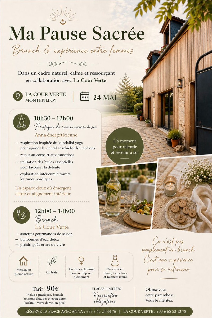 Ma Pause Sacrée — Brunch & expérience entre femmes à La Cour Verte, 24 mai